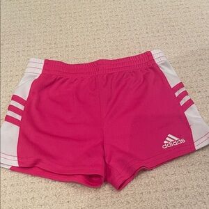 Adidas Hot Pink and White Sports Shorts